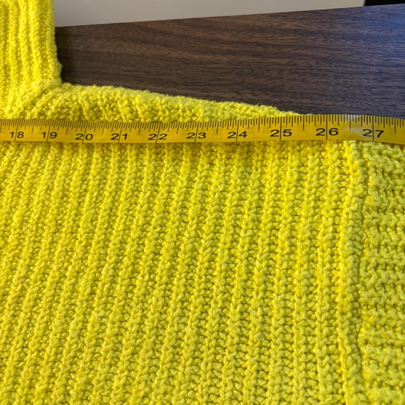 Anthropologie Sunny Yellow Cowl Neck Sweater M - Picture 5 of 11
